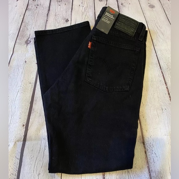 Levi's PremiumWEDGIE STRAIGHT FIT WOMEN'S JEANS; 26x26 Black Sprout - Picture 8 of 12